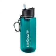 LifeStraw Go 1L Water Filter Bottle with 2-Stage Integrated Filter Straw for Hiking, Backpacking, and Travel, Teal
