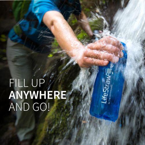  LifeStraw Go Water Filter Bottles with 2-Stage Integrated Filter Straw for Hiking, Backpacking, and Travel