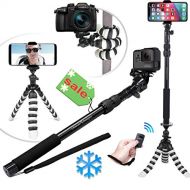 LifeStyle Designs NEW HD Flexible Tripod & Selfie Stick 6-in-1 Kit w/ Bluetooth Remote  Best Video & Vlog Stand for Any Phone, GoPro or Camera: iPhone XS Max / XS / X / 8 / 7 / 6 / Plus, Samsung S9
