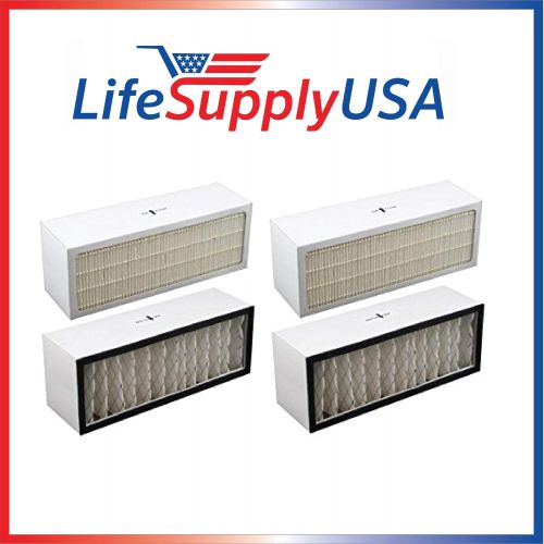  2 Pack Replacement Filter to fit A1001B Bionaire models LC1060 & LE1160 Air Cleaner Dual Filter Cartridge By LifeSupplyUSA