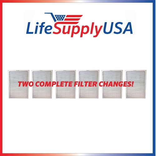  6 Filters - 2 Complete Sets - Air Purifier Set of Filters to fit ALL Blueair 500 and 600 Series ; By LifeSupplyUSA