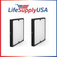 LifeSupplyUSA 2 Pack Replacement Air Purifier Filters fit ALL Blueair 200 & 300 Series Models 201, 210B, 203, 250E, 200PF, 201PF