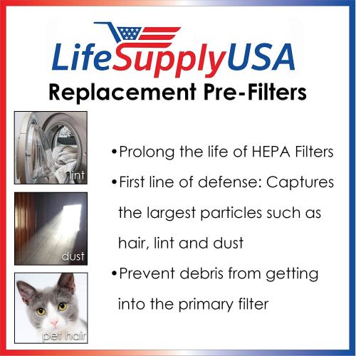  LifeSupplyUSA Replacement Filter for Austin Air HM 400 HealthMate HM-400 HM400 FR400 by LIfeSupplyUSA