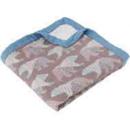 LifeTree Muslin Toddler Blankets for Boys or Girls - 2 Layers Soft Baby Stroller Blanket - Large 45 x 45...