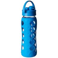 Lifefactory 22-Ounce BPA-Free Glass Water Bottle with Flip Cap and Silicone Sleeve, Ocean