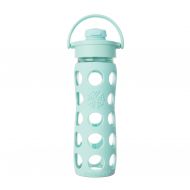 Lifefactory LF224004C4 16-Ounce BPA-Free Glass Water Bottle with Flip Cap and Silicone Sleeve, Turquoise, 16 Ounce,