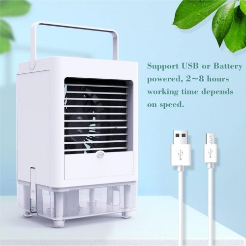  Lifeh Personal Air Cooler, Portable Air Conditioner Fan with 1/2/4/8H Timer, Operated 3 Wind Speeds & 3 Refrigeration, Ice Cooler Fan for Home Bedroom Office Outdoor