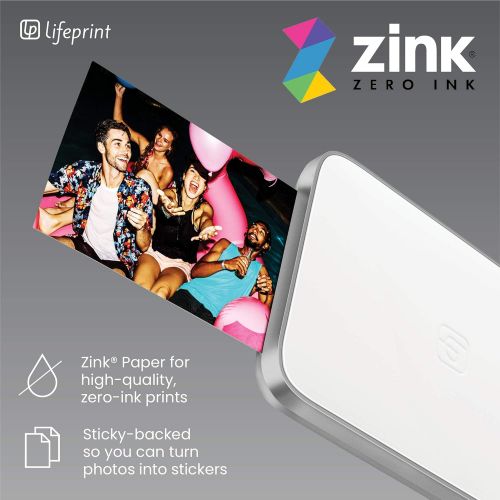  [아마존베스트]Lifeprint 3x4.5 Portable Photo AND Video Printer for iPhone and Android. Make Your Photos Come To Life w/ Augmented Reality - White