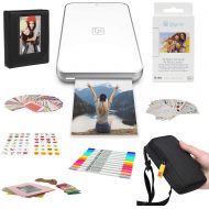 [아마존베스트]Lifeprint 2x3 Ultra Slim Printer Portable Photo and Video Printer for iPhone and Android (White) Gift Bundle