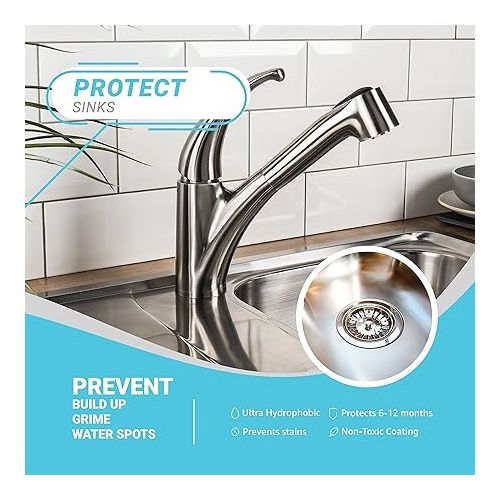  Lifeproof Ceramic Coating Spray Kit - Shine, Seal & Protect Kitchen & Bath Surfaces, Repels Stains & Grime