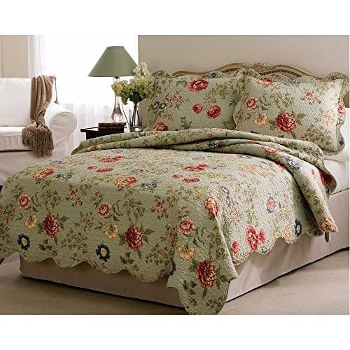  Lifestyle Pem America Edens Garden Quilt with 2 Shams, King