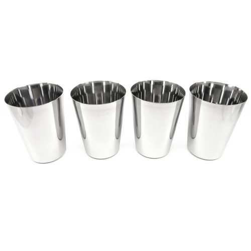  Lifestyle Block Stainless Steel Set of 4 Cups - 300 Milliliters Each (Approximately 10 Ounces)
