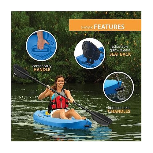 라이프타임 Lifetime Lotus Sit-On-Top Kayak with Paddle