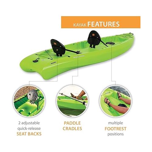 라이프타임 Kokanee Sit-On-Top Kayak, Lime, 10'6