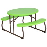 Lifetime 60132 Childrens Oval Picnic Table, Lime Green