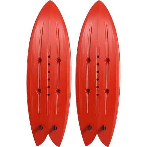 라이프타임 Lifetime Freestyle XL 98 Stand-Up Hardshell Paddleboard - 2 Pack (Paddles Included), Red
