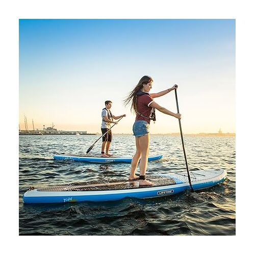 라이프타임 Lifetime Tidal 110 Inflatable Stand Up Paddle Board (Paddle Included), 11', White