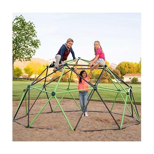 라이프타임 Lifetime 90951 Geometric Dome Climber Jungle Gym, 5.5' High x 11' Wide, Mantis Green & Bronze, 66-Inch