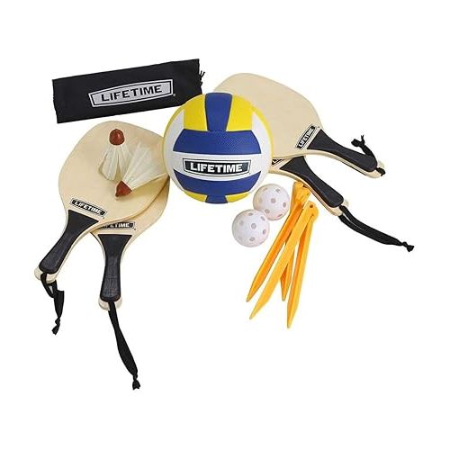 라이프타임 Lifetime 90541 Volleyball, Paddle Badminton, & Pickleball Set