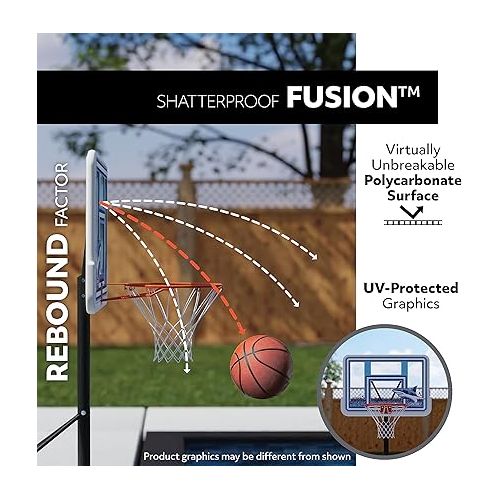 라이프타임 Lifetime Poolside Portable Basketball Hoop, 44-Inch Fusion Backboard