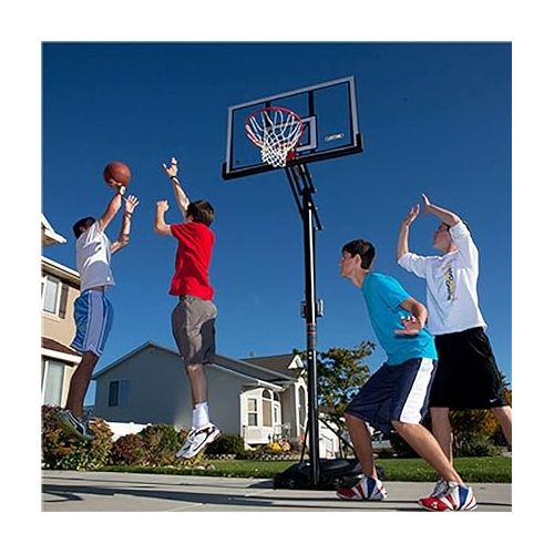 라이프타임 Lifetime 90061 Portable Basketball System, 52 Inch Shatterproof Backboard,Black