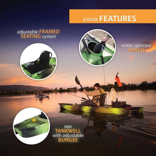 라이프타임 Lifetime Pro Angler 118 Fishing Kayak, Gator Camo