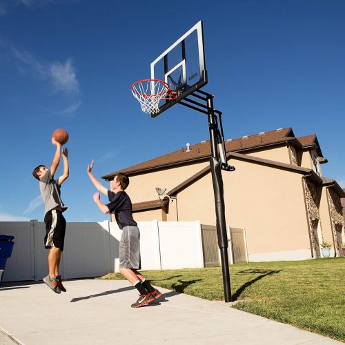 라이프타임 Lifetime 71281 In Ground Power Lift Basketball System, 52 Inch Shatterproof Backboard