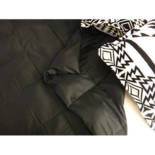 라이프타임 Lifetime Sensory Solutions King Bed Weighted Blanket Black Sateen (25 Lb)