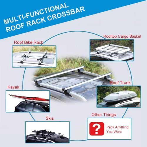 라이프타임 Lifetime ECCPP Roof Rack Cross Bar Roof Rack Cross Bars Luggage Cargo Carrier Rails Fit for 2014-2018 Subaru Forester Wagon 2.0L 2.5L,Aluminum Alloy