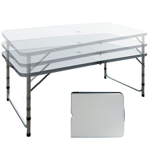 라이프타임 Lifetime Restonc Aluminum Roll Up Folding Portable Camping Table Picnic Dining Set Patio Outdoor