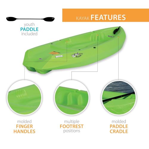 라이프타임 Lifetime Youth Wave Kayak with Paddle, 6 Feet, Green