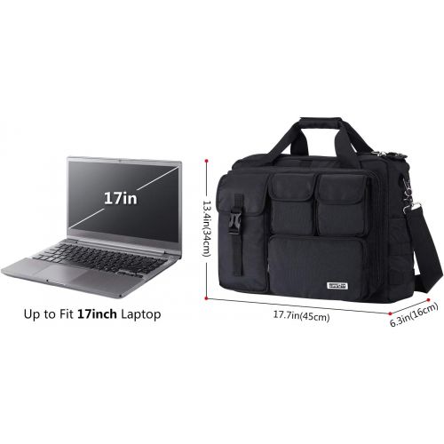  [아마존 핫딜] [아마존핫딜]Lifewit 17 inch Mens Military Laptop Messenger Bag Multifunction Tactical Briefcase Computer Shoulder Handbags, Black