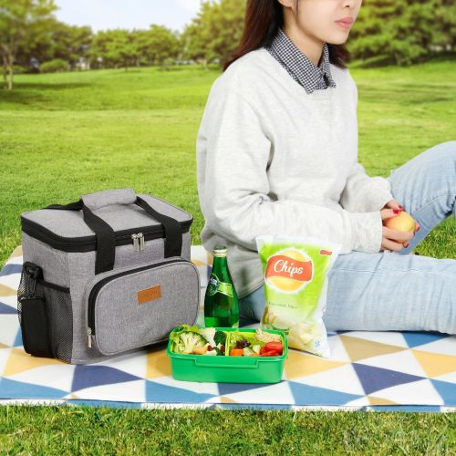  [아마존 핫딜]  [아마존핫딜]Lifewit 15L Kuehltasche Picknicktasche Lunchtasche Mittagessen Tasche Thermotasche Kuehltasche Isoliertasche fuer Lebensmitteltransport,Farbe: Grau