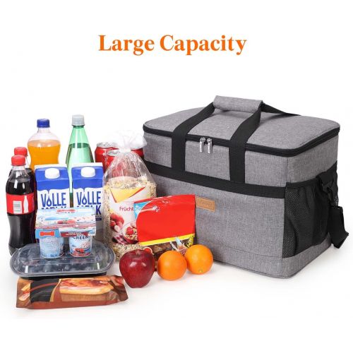  Lifewit Cooler Bag 30/50/60 Cans Collapsible and Insulated Large Lunch Bag Leakproof Soft Cooler Portable Tote for Camping/BBQ/Family Outdoor Activities