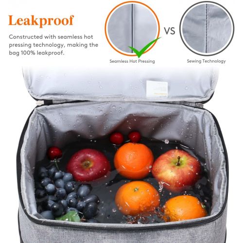  Lifewit Cooler Bag 30/50/60 Cans Collapsible and Insulated Large Lunch Bag Leakproof Soft Cooler Portable Tote for Camping/BBQ/Family Outdoor Activities