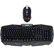 Keyboard and Mouse Gaming Combo With LED Backlit, USB Wire connection - By Liger