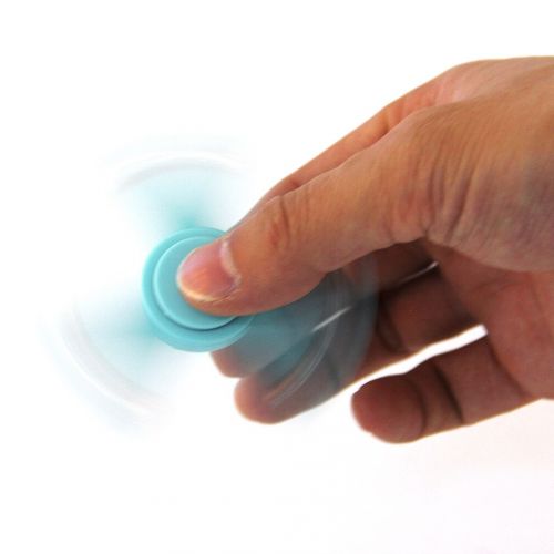  Light Blue Hand Fingertip Top Spinner Decompression Ceramics Ball Clover-shaped Spinner