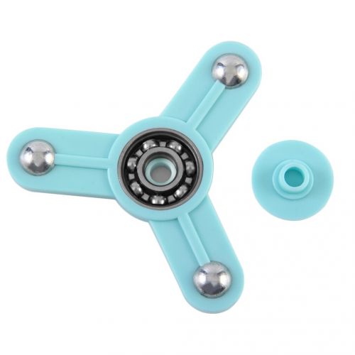  Light Blue Hand Fingertip Top Spinner Decompression Ceramics Ball Clover-shaped Spinner