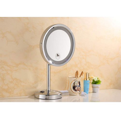  Light 5X,3X,Zoom In On The Mirror LED Desktop Magnifying Mirror Bathroom Mirror Magnification Round...