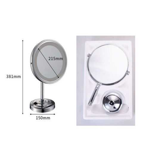  Light 5X,3X,Zoom In On The Mirror LED Desktop Magnifying Mirror Bathroom Mirror Magnification Round...