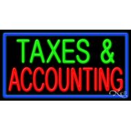 Light Master 20x37x3 inches Taxes & Accounting NEON Advertising Window Sign