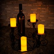 LED Flameless Candles - 12 Pack Ivory Real Wax Pillar Votive Centerpieces With Soft Amber Light and Warm Glow - Batteries Included - by Light Me Up