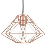 Light Society LS-C137-RG Wellington Geometric Pendant, Rose Gold, Modern Industrial Lighting Fixture