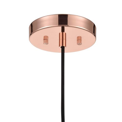  Light Society LS-C137-RG Wellington Geometric Pendant, Rose Gold, Modern Industrial Lighting Fixture