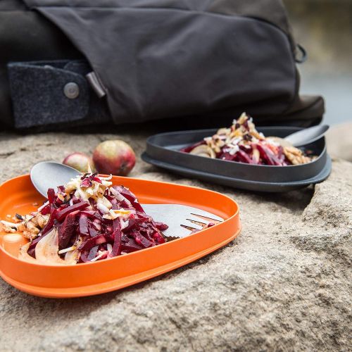  Light My Fire Camping Spork - Titanium Spork With Case - 6.7 and 0.67 oz Metal Spork with Utensil Holder made of Merino Wool - Camping Cutlery with Utensil Case - Reusable Spork wi