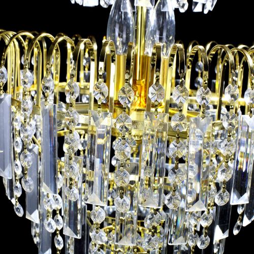  LightInTheBox Lightinthebox European-Style Luxury 6 Lights Chandelier in Crown Shape, Crystal Home Ceiling Light Fixture, Pendant Light Chandeliers Lighting for Dining Room, Bedroom, Living Room