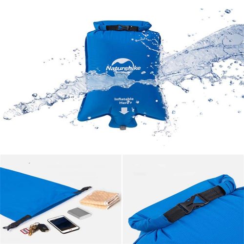  LightInTheBox Naturehike Inflatable Sleeping Pad with Travel Pillow,Upgraded Outdoor Camping Air Mattress Lightweight Waterproof High Elasticity for Camping and Hiking 198596.5 cm (Blue)