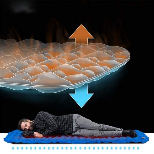  LightInTheBox Naturehike Inflatable Sleeping Pad with Travel Pillow,Upgraded Outdoor Camping Air Mattress Lightweight Waterproof High Elasticity for Camping and Hiking 198596.5 cm (Blue)