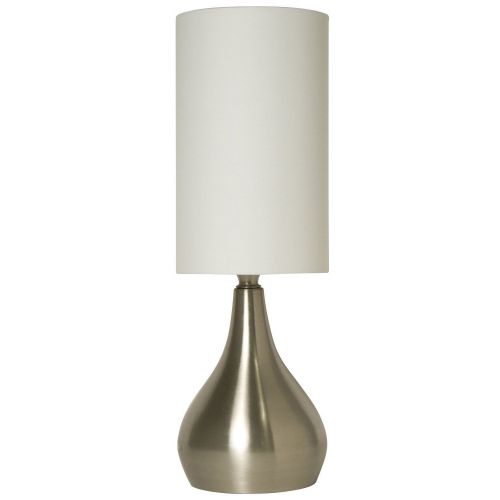  Lightaccents Light Accents Table Lamp Modern 18 Inches Tall with 3-way Switch Feature and White Fabric Drumshade (2 Pack Set)