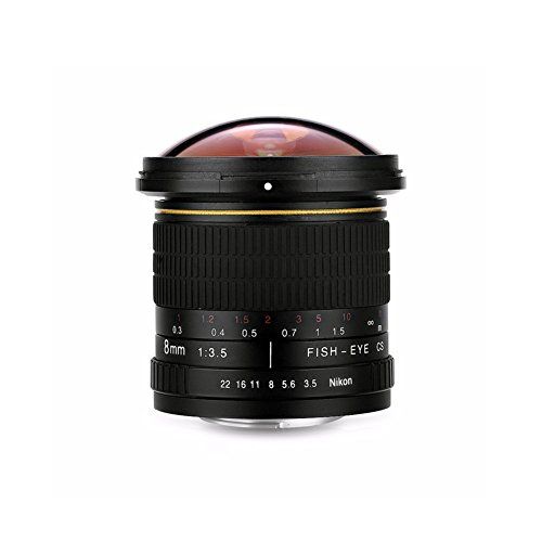  [Upgrade] Lightdow 8mm f/3.0 Aspherical MC Fisheye Lens for Nikon D500 D3200 D3300 D3400 D5200 D5300 D5500 D5600 D7100 D7200 D7500 Cameras